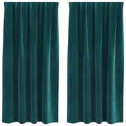 Vidaxl gordijnen 2 st donkergroen 140 x 175 cm fluweel - afbeelding 2