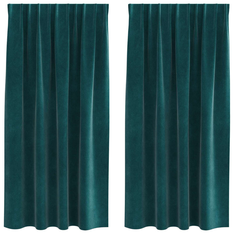 Vidaxl gordijnen 2 st donkergroen 140 x 175 cm fluweel