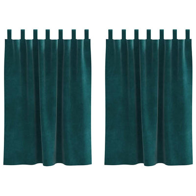Vidaxl gordijnen 2 st donkergroen 140 x 140 cm fluweel