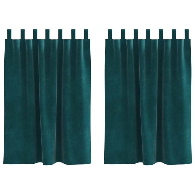 Vidaxl gordijnen 2 st donkergroen 140 x 140 cm fluweel
