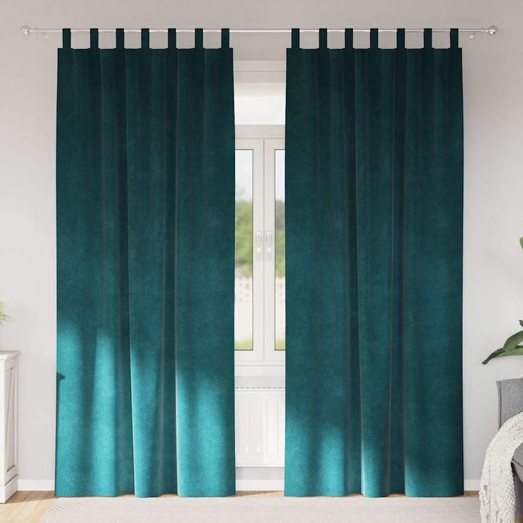 Vidaxl gordijnen 2 st donkergroen 140 x 225 cm fluweel