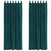 Vidaxl verduisterende gordijnen 2 pcs donkergroen 140 x 225 cm fluweel