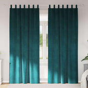 Vidaxl gordijnen 2 st donkergroen 140 x 245 cm fluweel - afbeelding 1