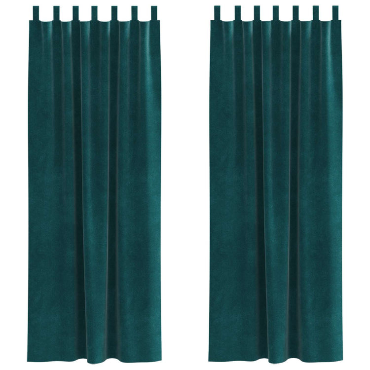 Vidaxl gordijnen 2 st donkergroen 140 x 245 cm fluweel