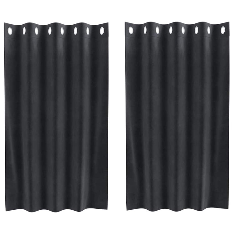 Vidaxl gordijnen 2 st donkergrijs 140 x 140 cm fluweel