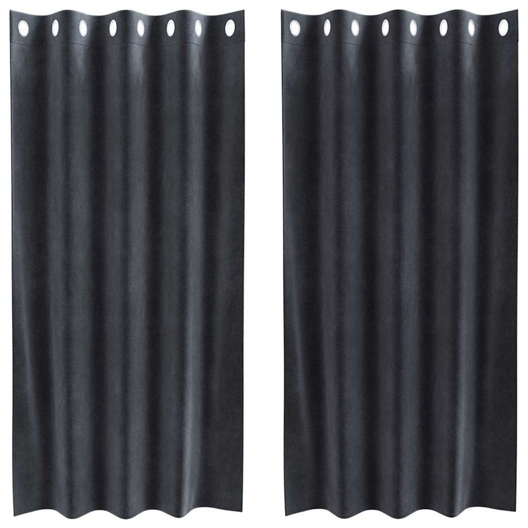 Vidaxl gordijnen 2 st donkergrijs 140 x 175 cm fluweel