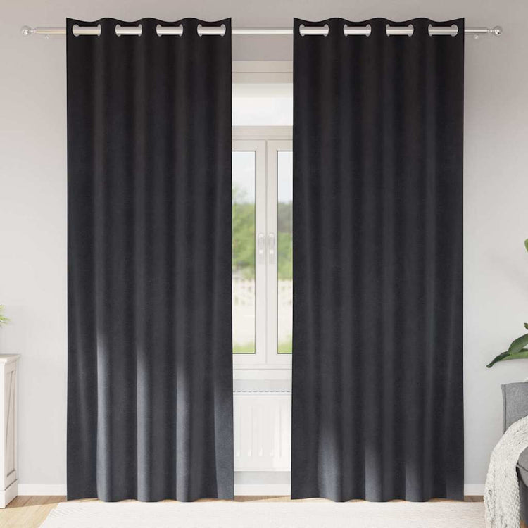 Vidaxl gordijnen 2 st donkergrijs 140 x 225 cm fluweel