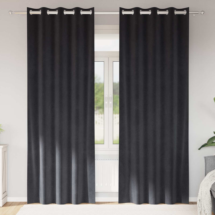 Vidaxl gordijnen 2 st donkergrijs 140 x 245 cm fluweel