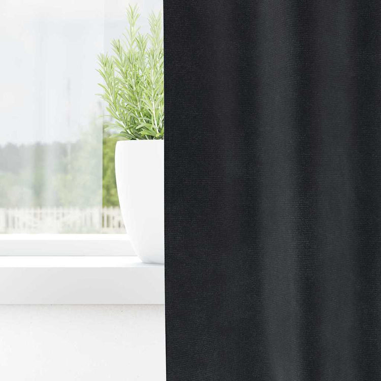 Vidaxl gordijnen 2 st donkergrijs 140 x 260 cm fluweel