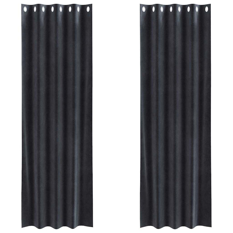 Vidaxl gordijnen 2 st donkergrijs 140 x 260 cm fluweel