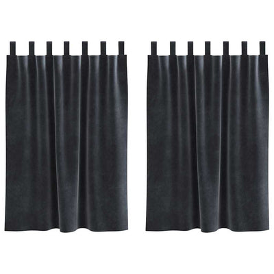 Vidaxl gordijnen 2 st donkergrijs 140 x 140 cm fluweel