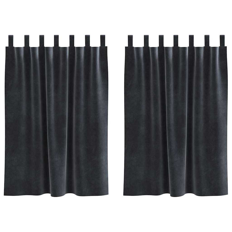 Vidaxl gordijnen 2 st donkergrijs 140 x 140 cm fluweel
