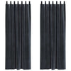 Vidaxl verduisterende gordijnen 2 pcs donkergrijs 140 x 225 cm fluweel