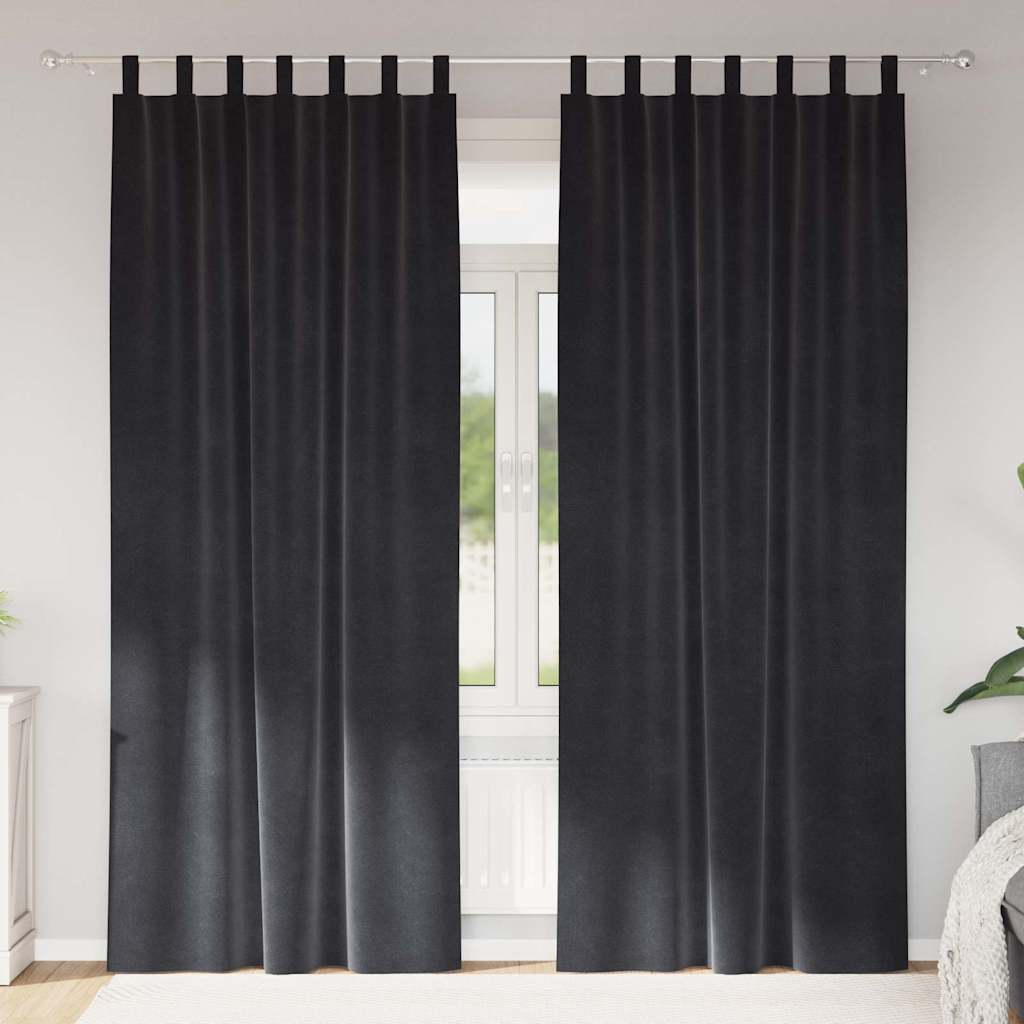 Vidaxl gordijnen 2 st donkergrijs 140 x 245 cm fluweel
