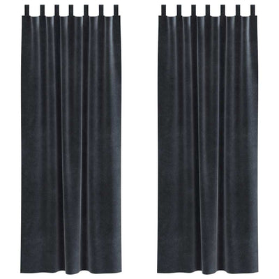 Vidaxl gordijnen 2 st donkergrijs 140 x 260 cm fluweel