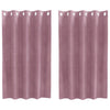 Vidaxl verduisterende gordijnen 2 pcs donkerroze 140 x 140 cm fluweel