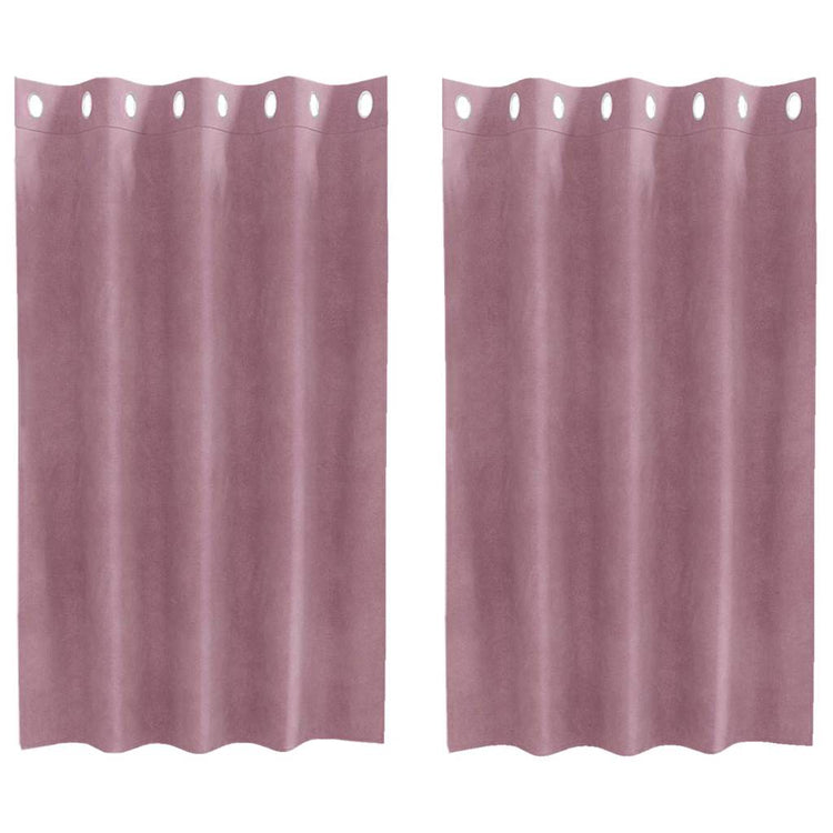 Vidaxl gordijnen 2 st donkerroze 140 x 140 cm fluweel