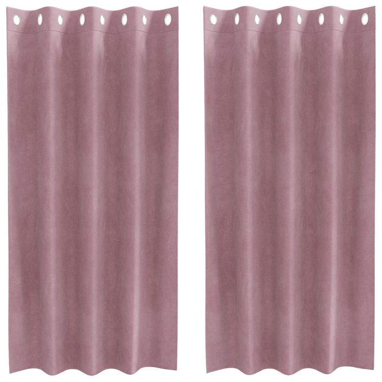 Vidaxl gordijnen 2 st donkerroze 140 x 175 cm fluweel