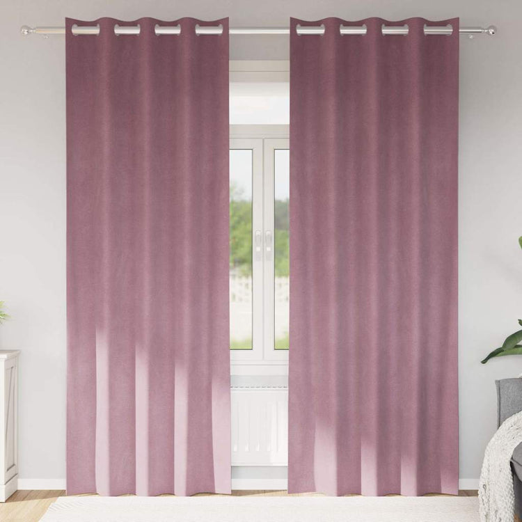 Vidaxl gordijnen 2 st donkerroze 140 x 225 cm fluweel
