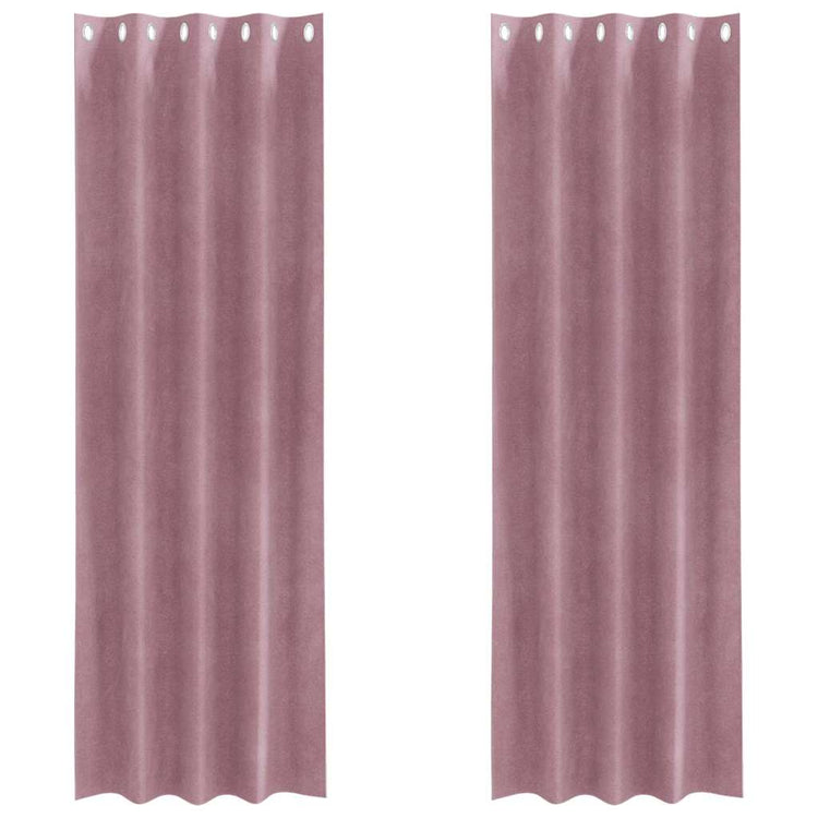 Vidaxl gordijnen 2 st donkerroze 140 x 225 cm fluweel