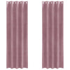 Vidaxl verduisterende gordijnen 2 pcs donkerroze 140 x 260 cm fluweel