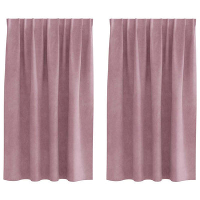 Vidaxl gordijnen 2 st donkerroze 140 x 140 cm fluweel