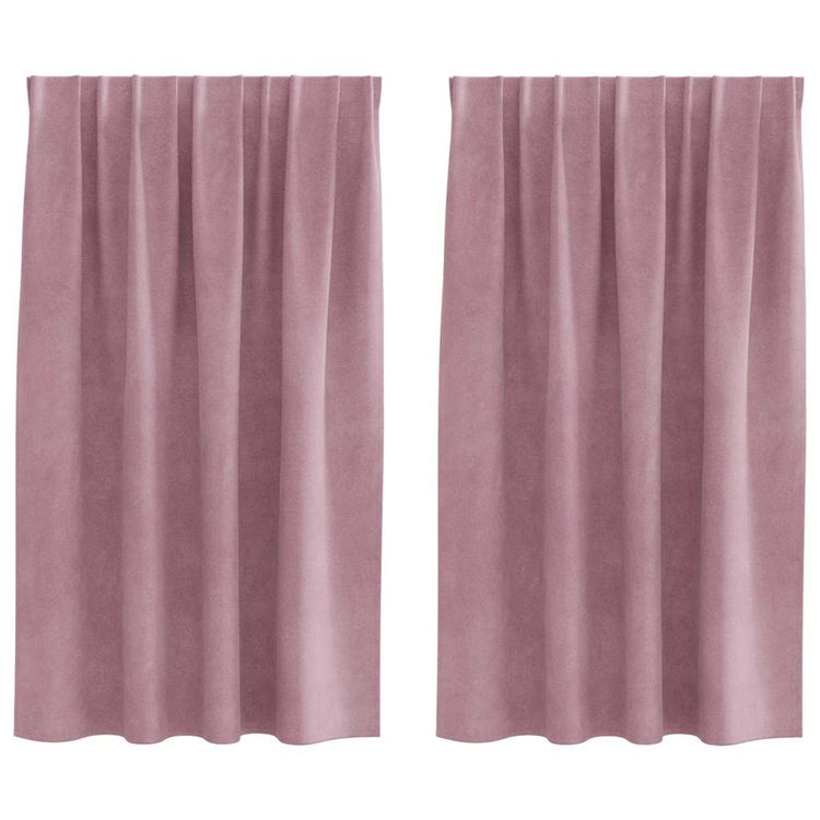 Vidaxl gordijnen 2 st donkerroze 140 x 140 cm fluweel