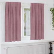 Vidaxl gordijnen 2 st donkerroze 140 x 175 cm fluweel - afbeelding 1