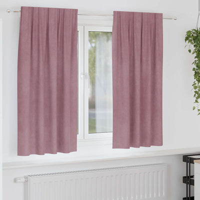 Vidaxl gordijnen 2 st donkerroze 140 x 175 cm fluweel