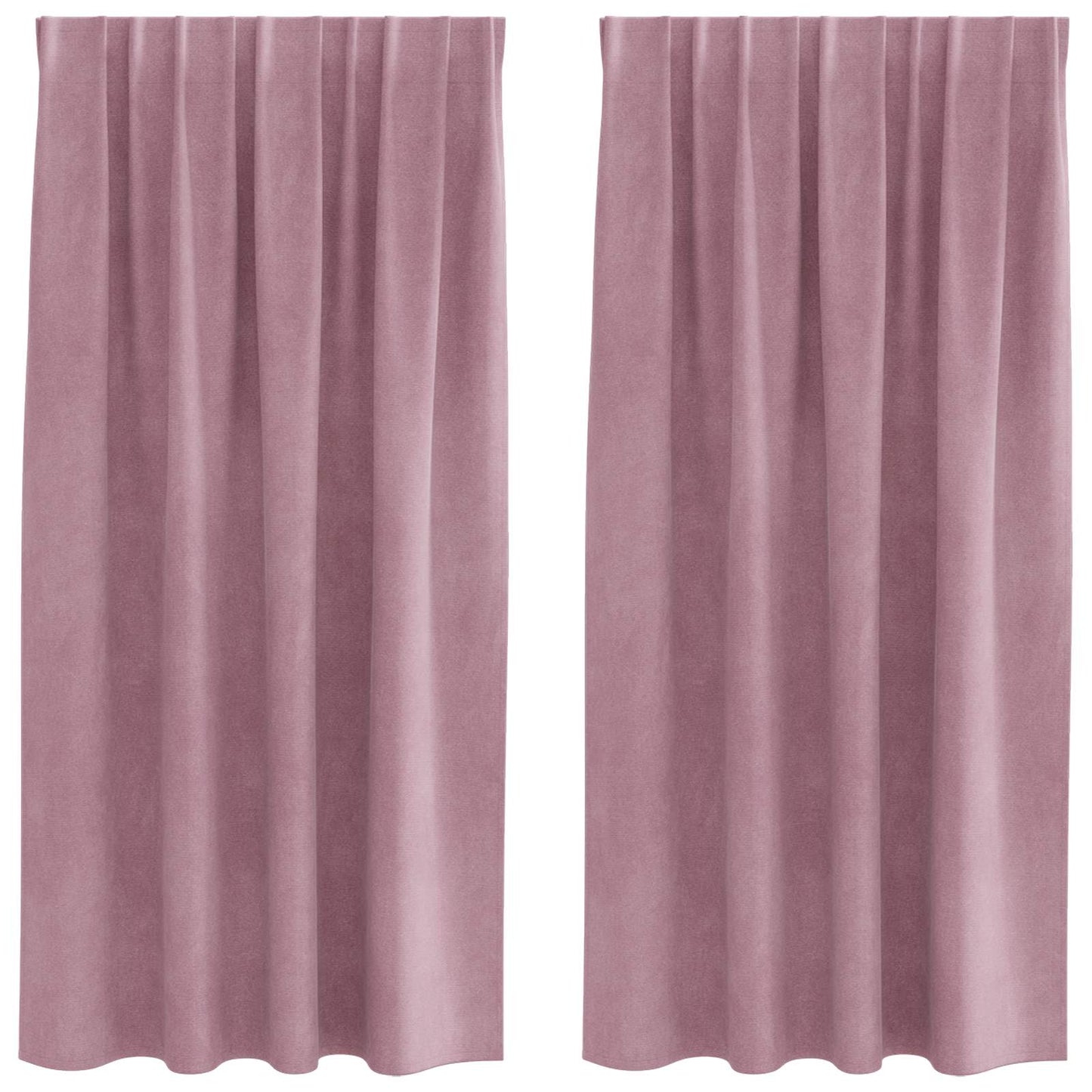 Vidaxl verduisterende gordijnen 2 pcs donkerroze 140 x 175 cm fluweel