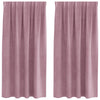 Vidaxl verduisterende gordijnen 2 pcs donkerroze 140 x 175 cm fluweel