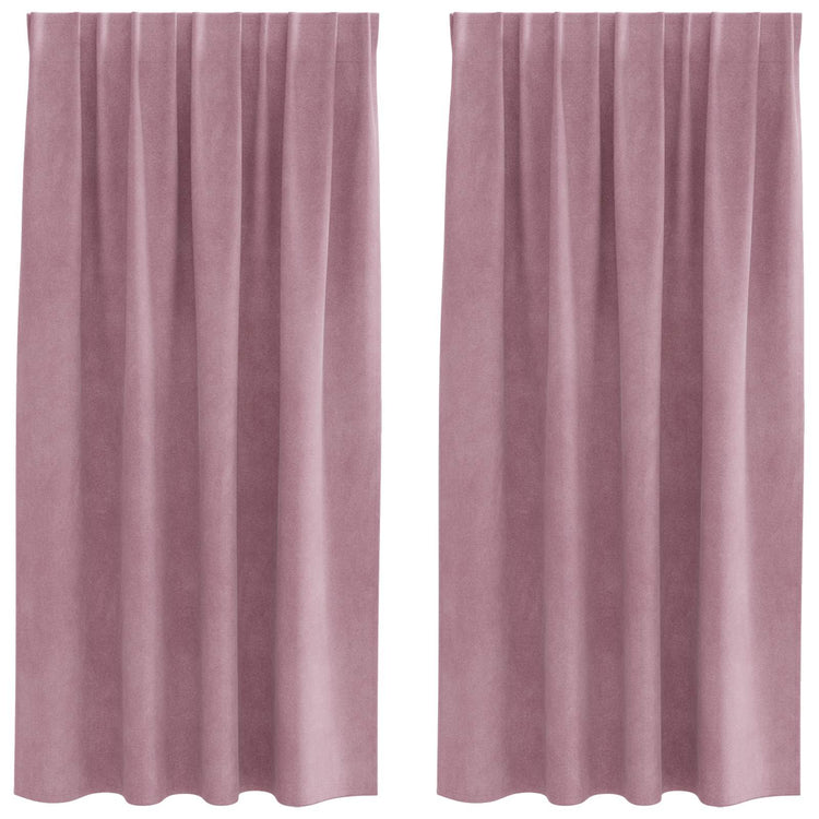 Vidaxl gordijnen 2 st donkerroze 140 x 175 cm fluweel