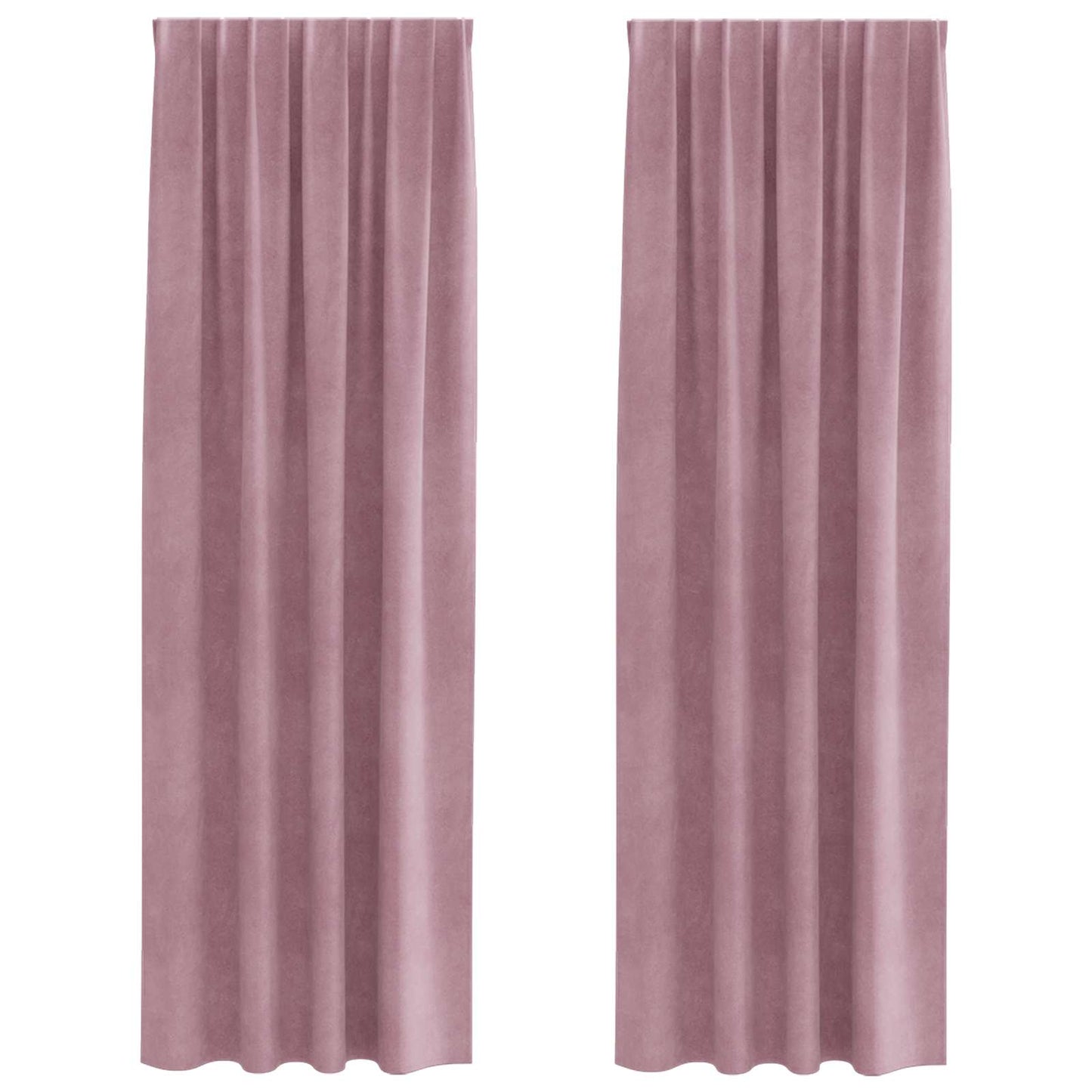 Vidaxl verduisterende gordijnen 2 pcs donkerroze 140 x 225 cm fluweel