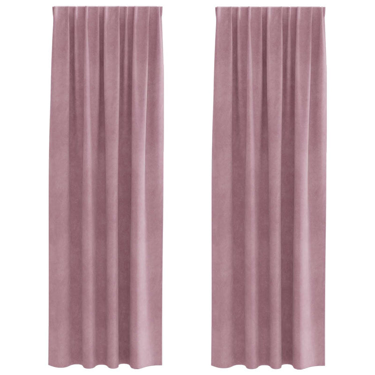 Vidaxl gordijnen 2 st donkerroze 140 x 225 cm fluweel