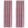 Vidaxl verduisterende gordijnen 2 pcs donkerroze 140 x 245 cm fluweel