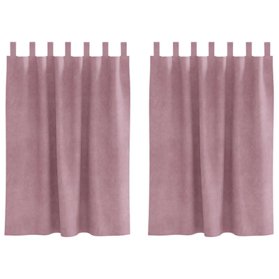 Vidaxl gordijnen 2 st donkerroze 140 x 140 cm fluweel