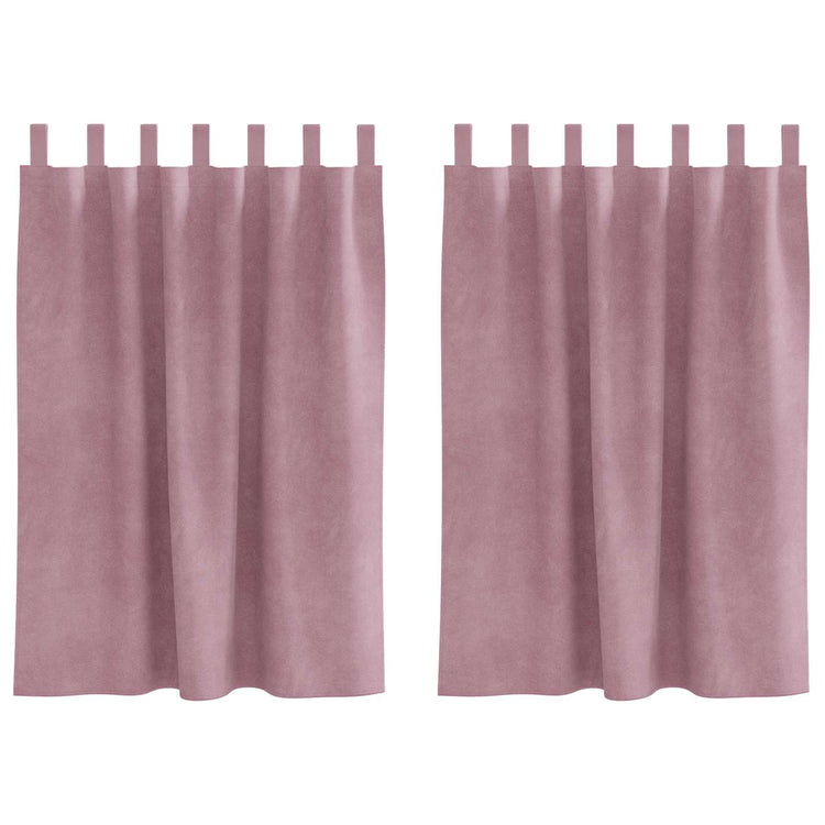 Vidaxl gordijnen 2 st donkerroze 140 x 140 cm fluweel