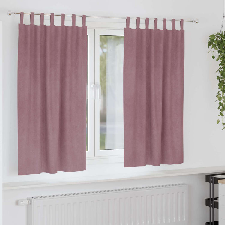 Vidaxl gordijnen 2 st donkerroze 140 x 175 cm fluweel