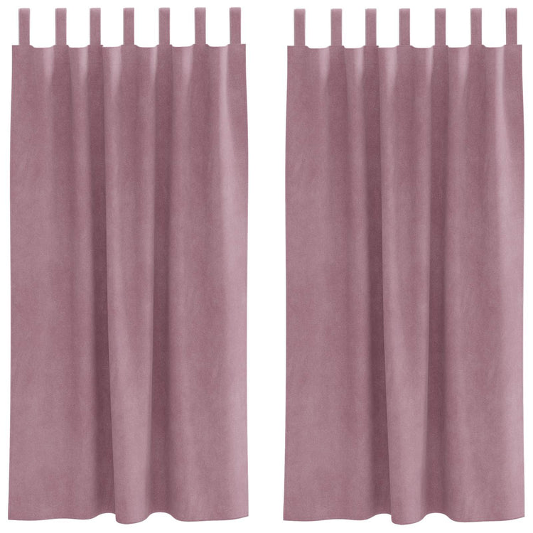 Vidaxl gordijnen 2 st donkerroze 140 x 175 cm fluweel