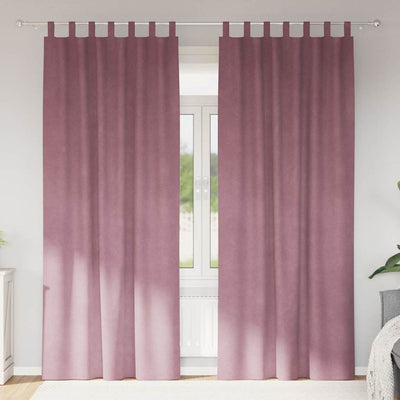 Vidaxl gordijnen 2 st donkerroze 140 x 245 cm fluweel
