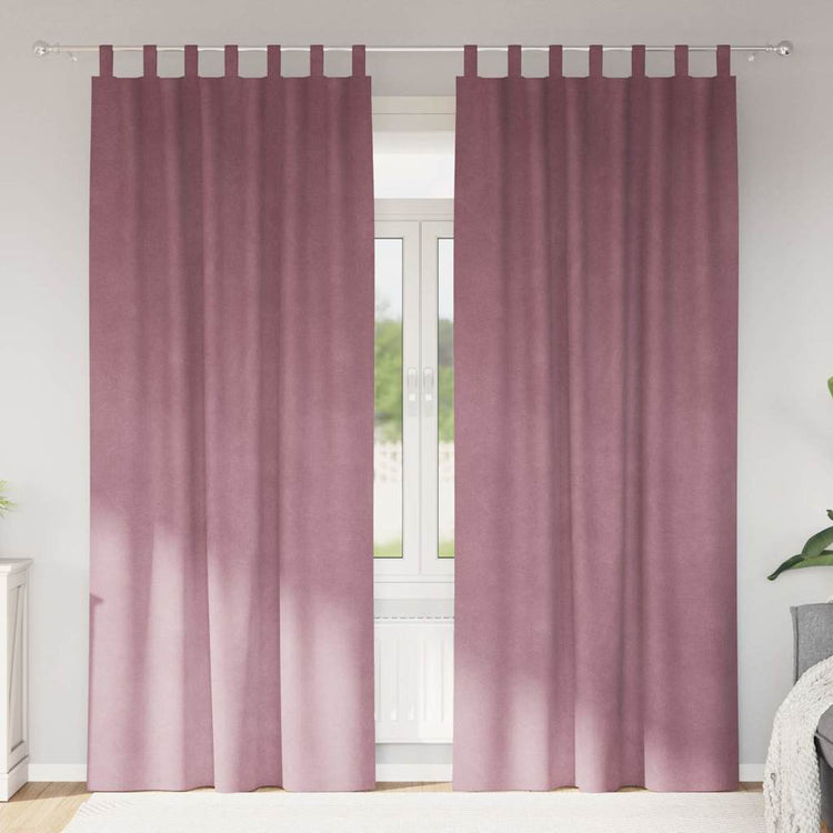 Vidaxl gordijnen 2 st donkerroze 140 x 260 cm fluweel