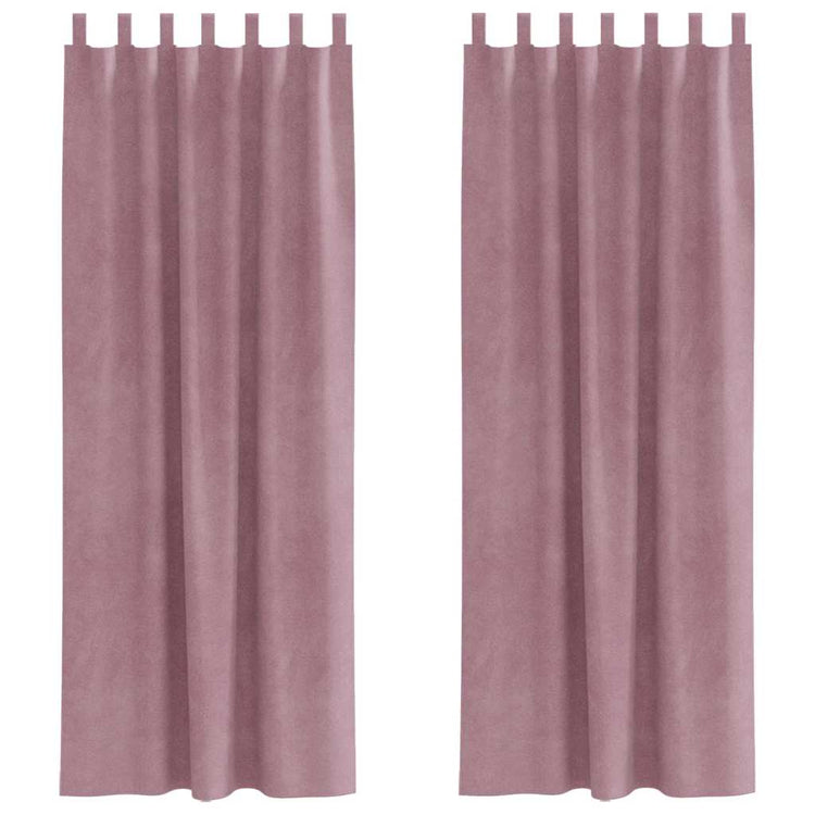 Vidaxl gordijnen 2 st donkerroze 140 x 260 cm fluweel