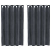 Vidaxl verduisterende gordijnen 2 pcs lichtgrijs 140 x 140 cm fluweel