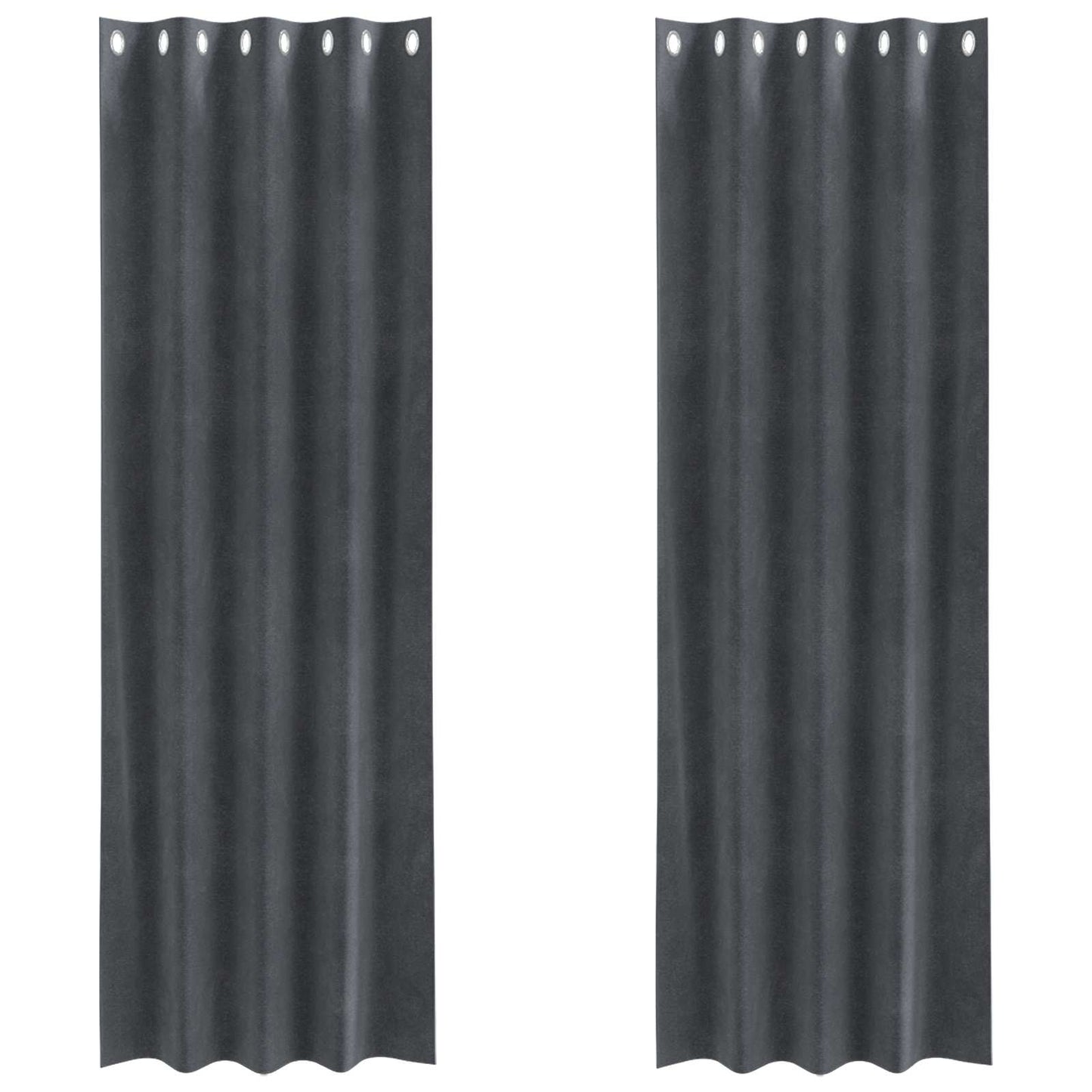 Vidaxl verduisterende gordijnen 2 pcs lichtgrijs 140 x 245 cm fluweel