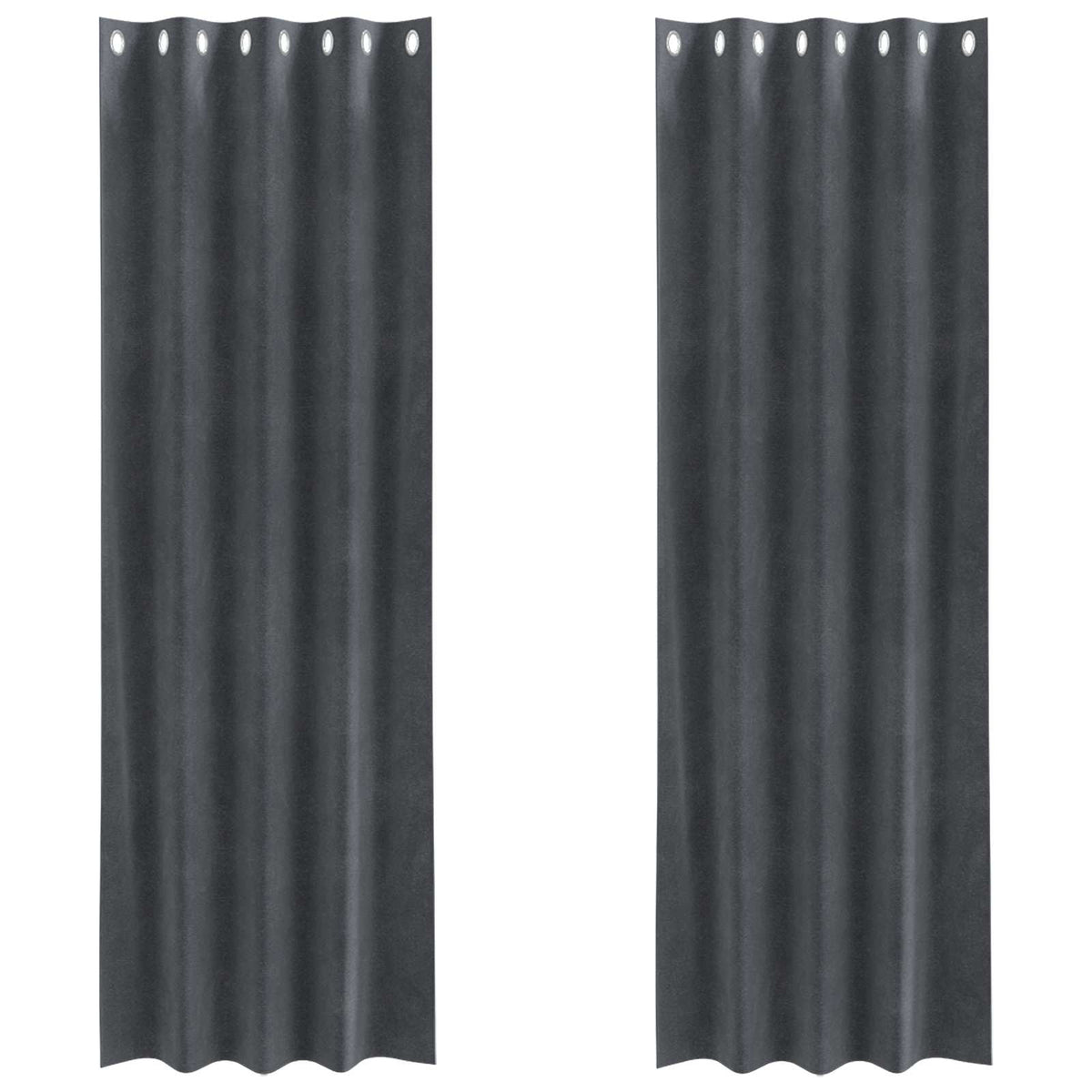 Vidaxl verduisterende gordijnen 2 pcs lichtgrijs 140 x 245 cm fluweel
