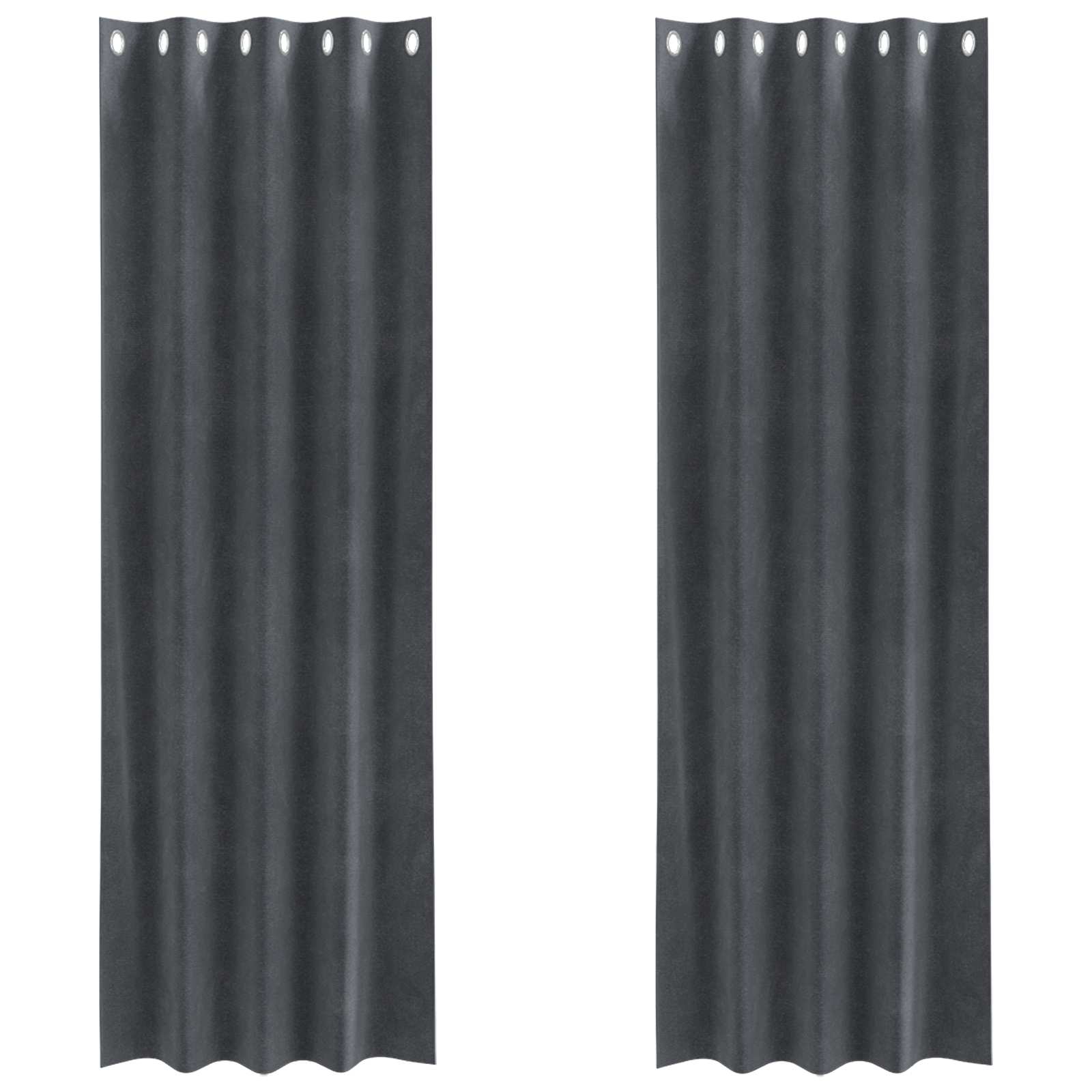 Vidaxl verduisterende gordijnen 2 pcs lichtgrijs 140 x 260 cm fluweel