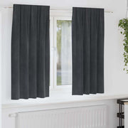 Vidaxl gordijnen 2 st lichtgrijs 140 x 175 cm fluweel - afbeelding 1