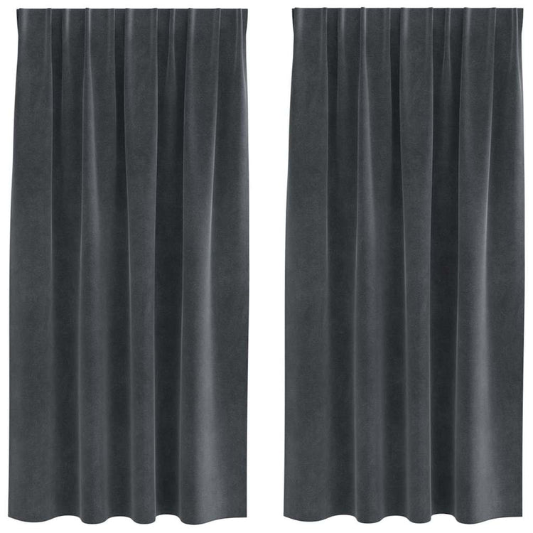 Vidaxl gordijnen 2 st lichtgrijs 140 x 175 cm fluweel
