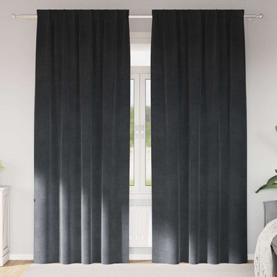 Vidaxl gordijnen 2 st lichtgrijs 140 x 225 cm fluweel