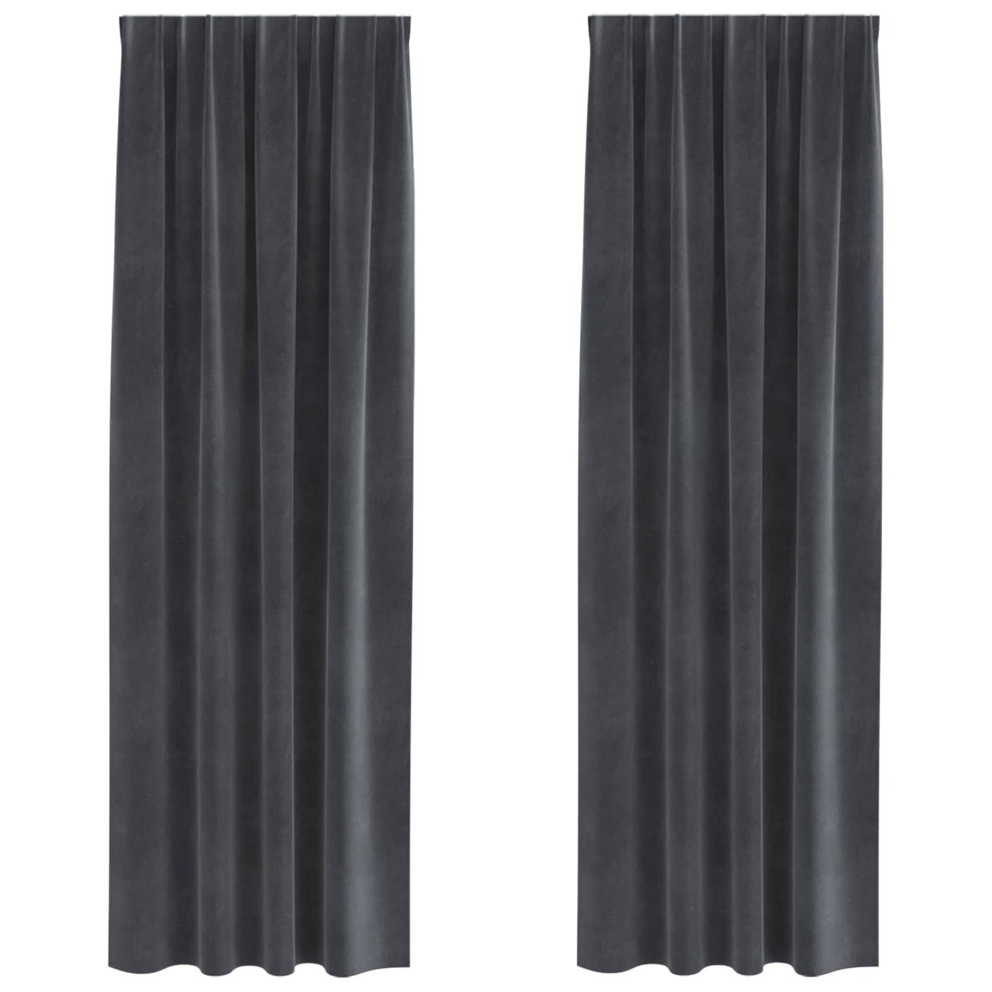 Vidaxl verduisterende gordijnen 2 pcs lichtgrijs 140 x 225 cm fluweel